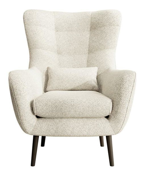 Křeslo s podnožkou Veneza VZ2 (krémová + černá)