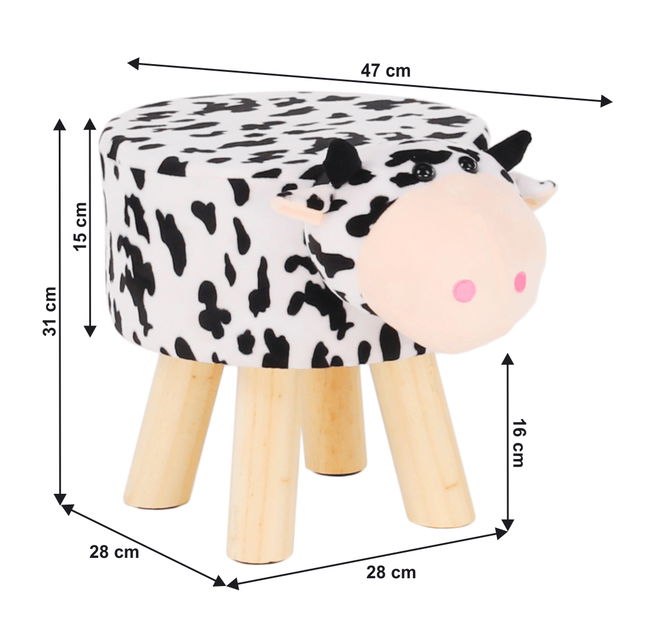 Taburetka Miley (bílá + černá)