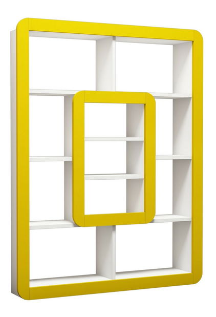 Regál Oskar (Bílá + Žlutá)