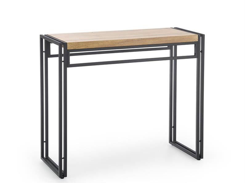 Psací stolek Booker (přirodně dřevo + černá)