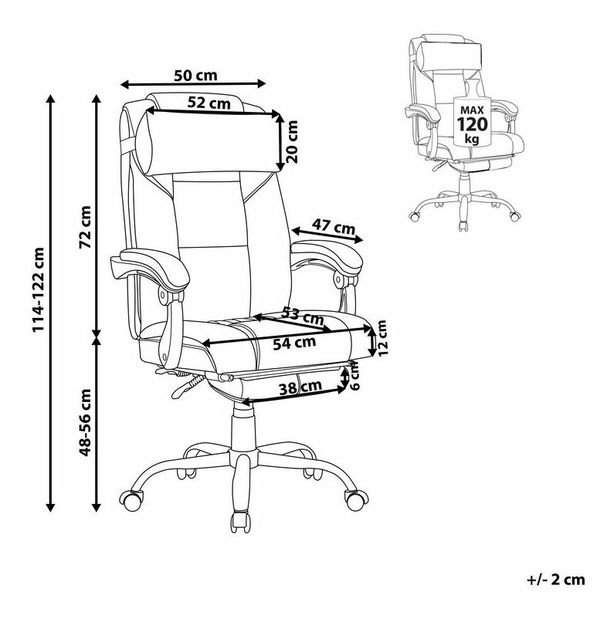 Kancelářská židle Luxy (černá)