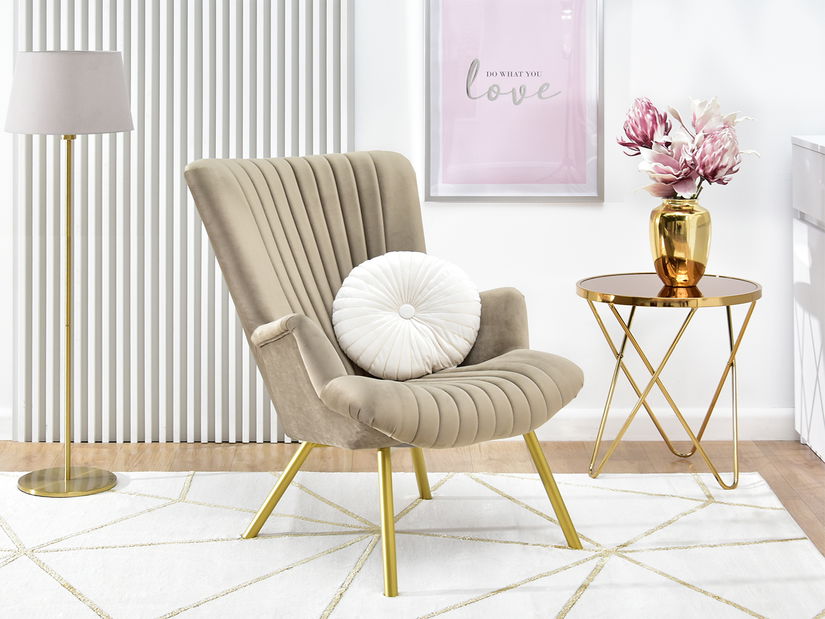 Relaxační křeslo Lanzaris (zlatá)