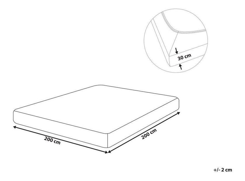 Plachta na postel 200 x 200 cm Januba (černá)