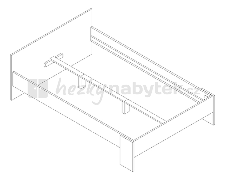 Manželská postel 160 cm Nikolas NIKL 16