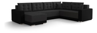 Rohová sedačka ve tvaru U Odyssey 3 (černá) (P)