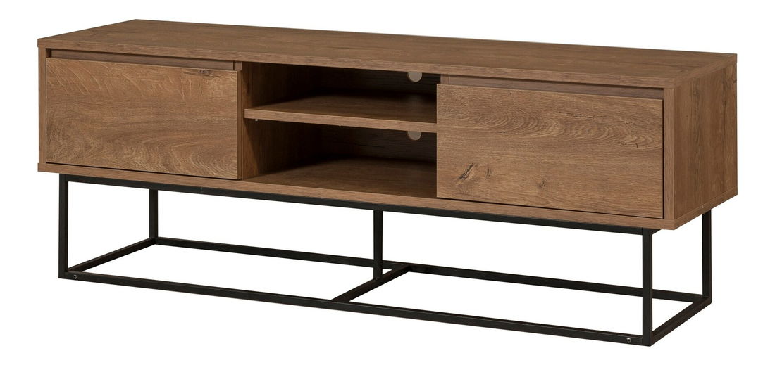 Souprava nábytku do obývacího pokoje Laxi 2 (ořech + černá)