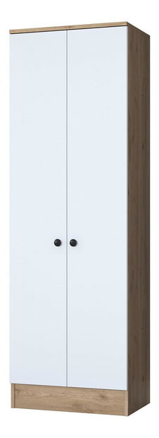 Šatní skříň Bivake 1 (bílá + ořech)