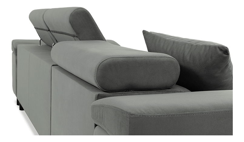 Rohová sedačka Terazuro Mini S (šedá) (s úl. prostorem) (P)