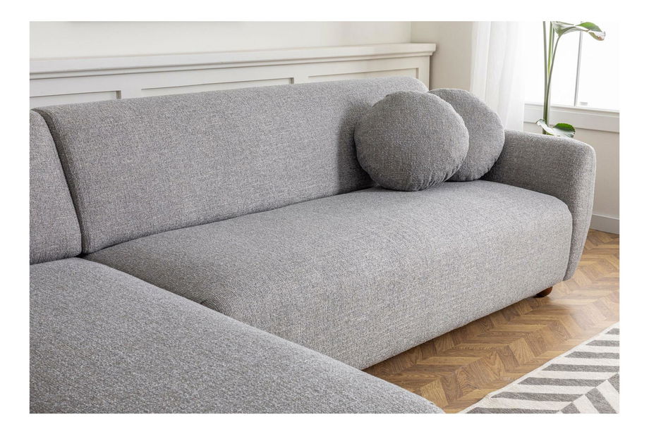 Rohová sedačka Edoletta 1 (L) (světle šedá)