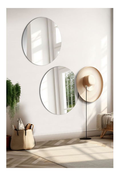 Set 2ks. zrcadel Moluvu 5 (stříbrná)