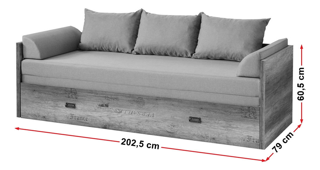 Rozkládací postel 80 až 160 cm BRW Malcolm LOZ/80/160