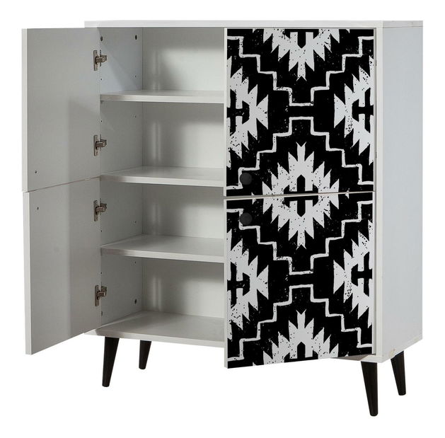 Skříňka Maluxe (bílá + černá)