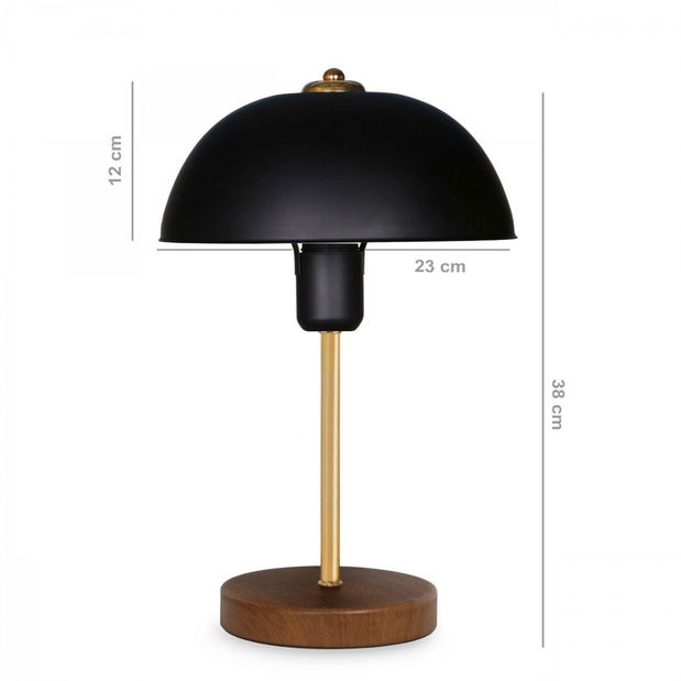 Stolní lampa Autero 2 (černá + přírodní)