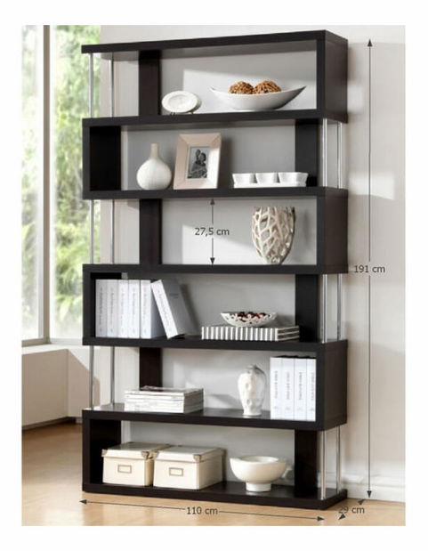 Regál Aboyne FP 6D černá