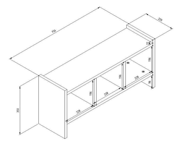 Věšákový panel Ladiba (antracit)
