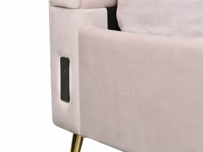 Manželská postel 180 cm Mirabell (růžová)