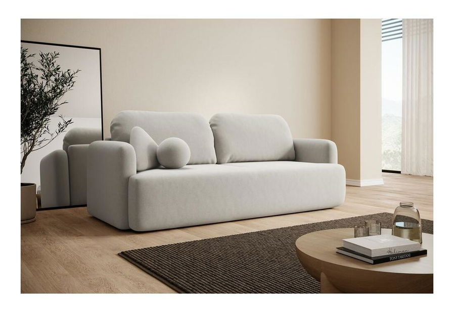 Pohovka trojsedačka Linaki (bílá + černá)