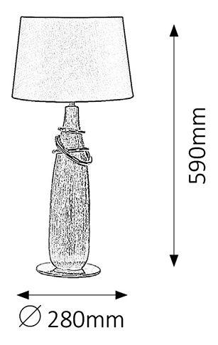 Stolní lampa Evelyn 4390 (stříbrná + černá)