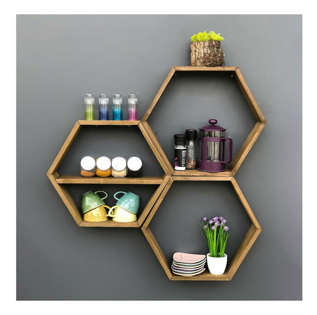 Set 3ks. polic Lunole 2 (ořech)