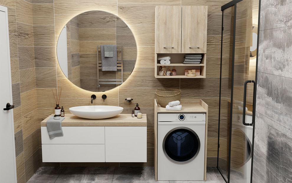 Skříňka na pračku Perdieron 1 (dub sonoma)