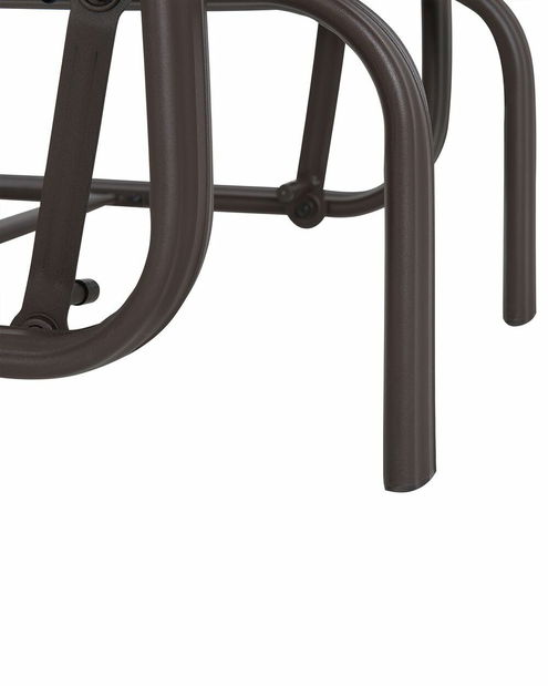 Houpací křeslo BORIO (hliník) (hnědá)