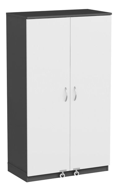 Šatní skříň Passek (antracitově bílá)