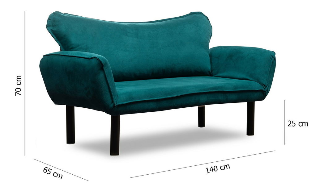 Rozkládací pohovka dvoused Chatty (petrolejová) *výprodej