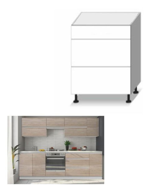 Dolní kuchyňská skříňka Lilouse D 60 3 zas