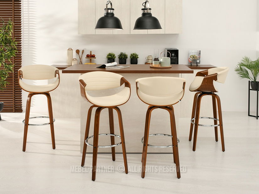 Židle Bjorn H (krémová + ořech)