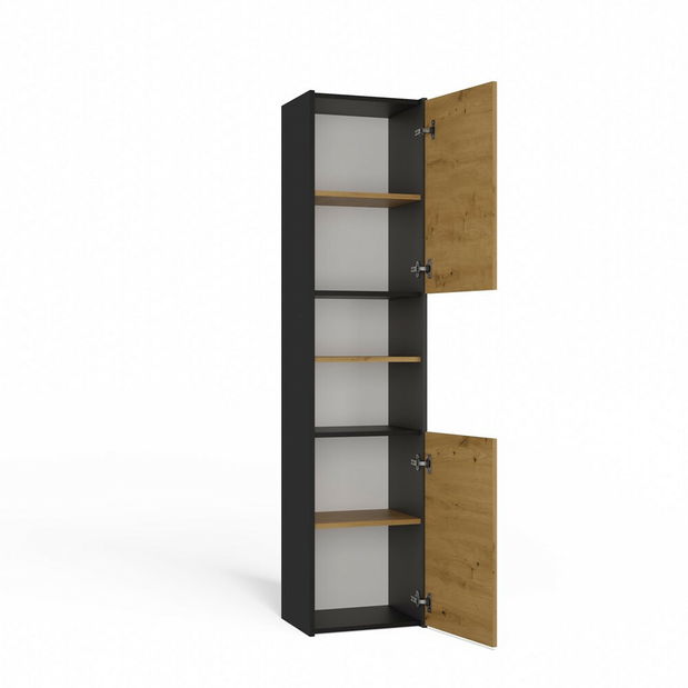 Koupelnová skříňka Samways 3 (antracit + dub artisan)