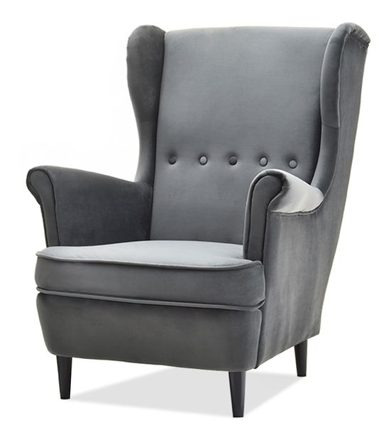 Křeslo ušák Margis (šedá)