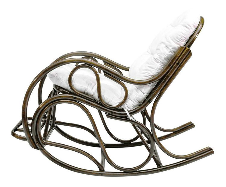 Houpací křeslo Agate (tmavě hnědá + béžová)