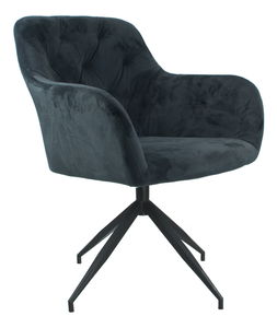 Otočná židle Viata (tmavě šedá + černá) 