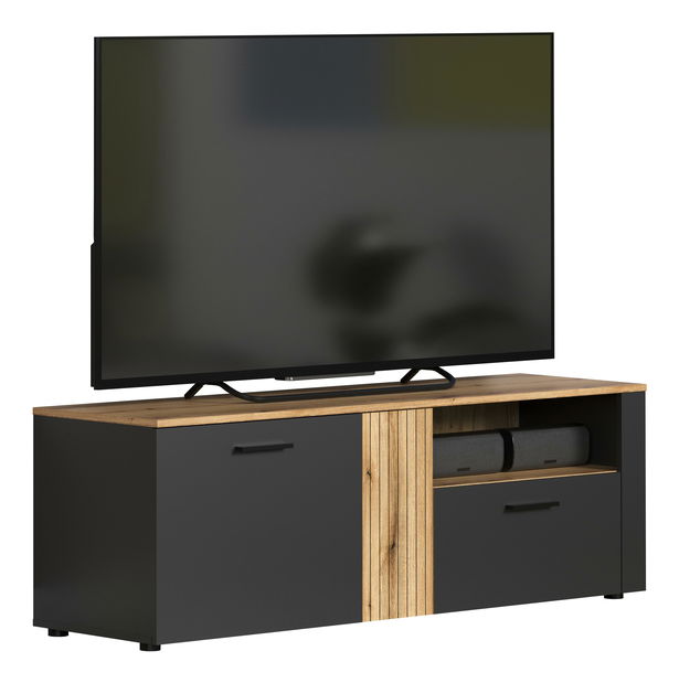 TV skříňka Esferas (grafit + dub evoke)