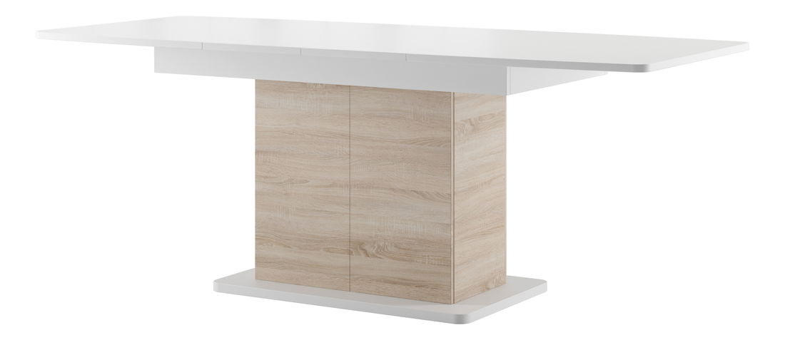 Jídelní stůl Sorred 03 (bílá + dub sonoma) (pro 6 až 8 osob)