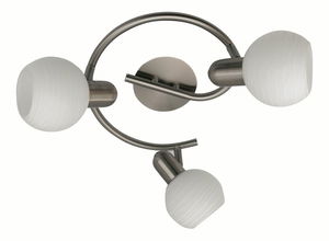 Bodové svítidlo Aurel 6343 (saténová chromová + bílý vzor)