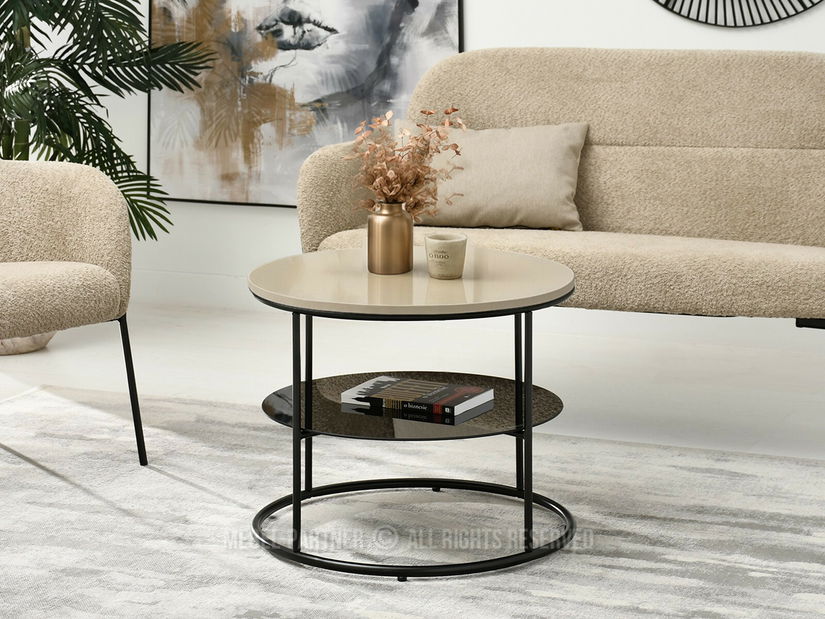 Konferenční stolek Relevista (béžová + černá)