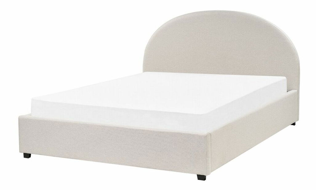 Manželská postel 160 cm Verena (světlobéžová) (s roštem a úložným prostorem)
