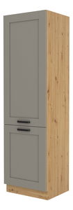 Potravinová kuchyňská skříň Lucid 60 DK 210 2F (dub artisan + claygrey)