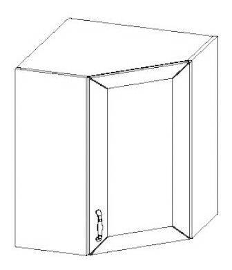 Horní rohová skříňka Felicia FE-13/G60N