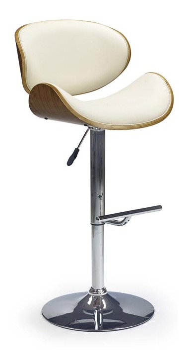 Barová židle Herb (ořech + krémová)