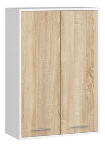Závěsná koupelnová skříňka Farid TYP 8 (bílá + dub sonoma)