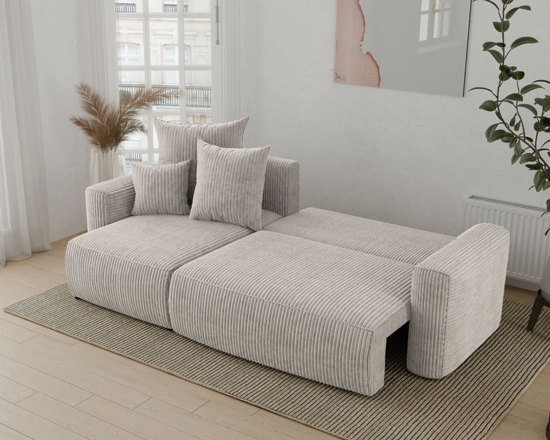 Rohová sedačka Denia (L) (mléčná)