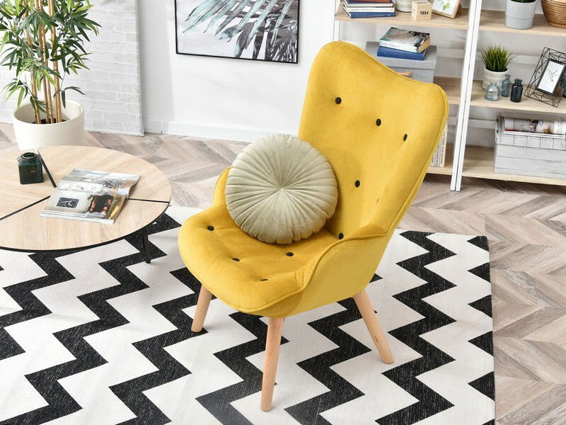 Křeslo Nutri (žlutá + černá)