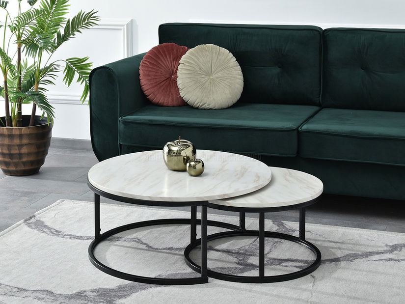 Konferenční stolek Kolja Zest Xl (béžová + černá)