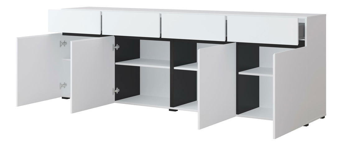 Komoda Crossroad W25 (černá + bílá)