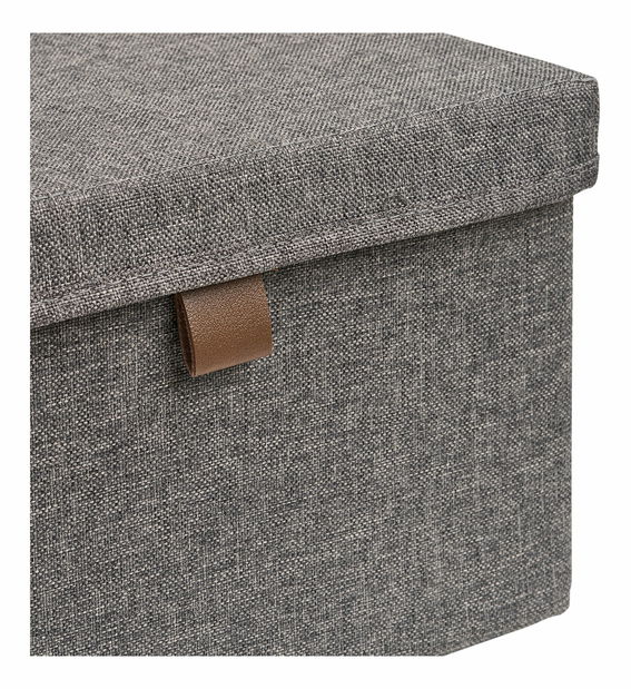 Set 3 ks úložných boxů Nvaravia 5 (tmavě šedá)