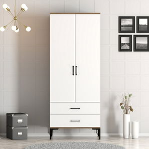 Šatní skříň Kiara T (ořech + bílá)