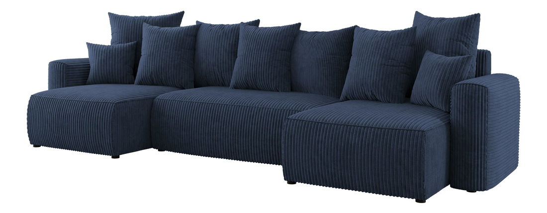 Rohová sedačka Denia U (tmavě modrá) (L)