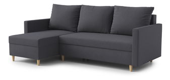 Rohová sedací souprava Ronaldo (L) (tmavě šedá)